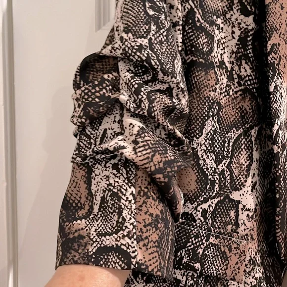 Venti 6 Brown Snake Print Design Jacket Fully Lined - Picture 3 of 6